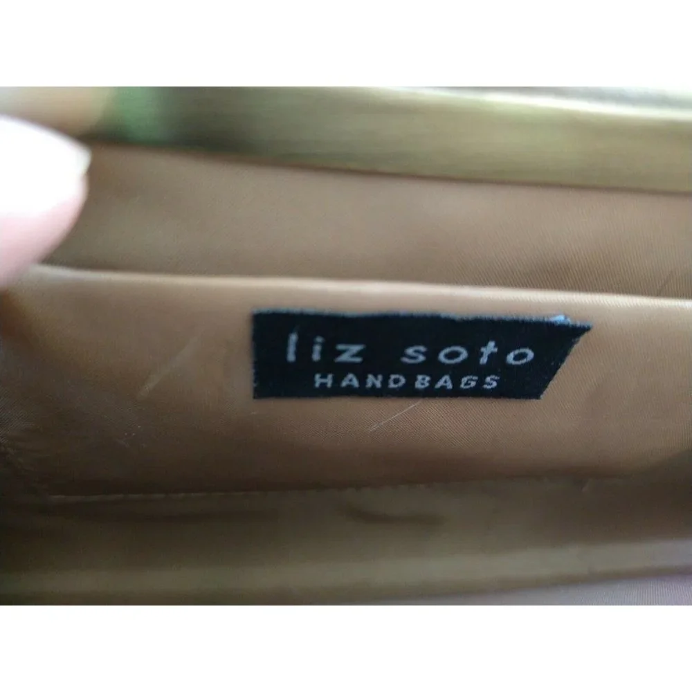 LIZ SOTO Women Vtg Handbag‎ Clutch Purse Brown